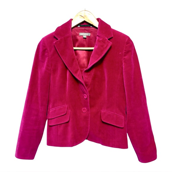 Ann Taylor Petites Fuschia Pink Lined Velvet Jacket 2004, Womens size 4P petite - Picture 16 of 16
